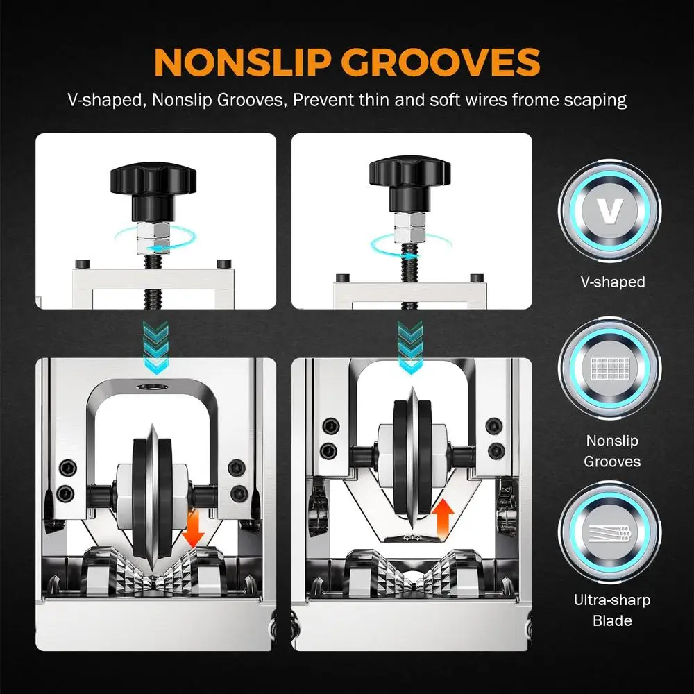 Powerful Electric Wire Stripping Machine Scrap Copper Adjustable Blades Labor-Saving & Fast Stripping Portable & Convenient