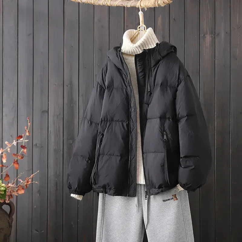 Autumn Winter Thin Cotton Jacket Women 2024 New Fashion Loose Large Size Hooded Coat Pure Colour Warm Clothes Outerwear Female