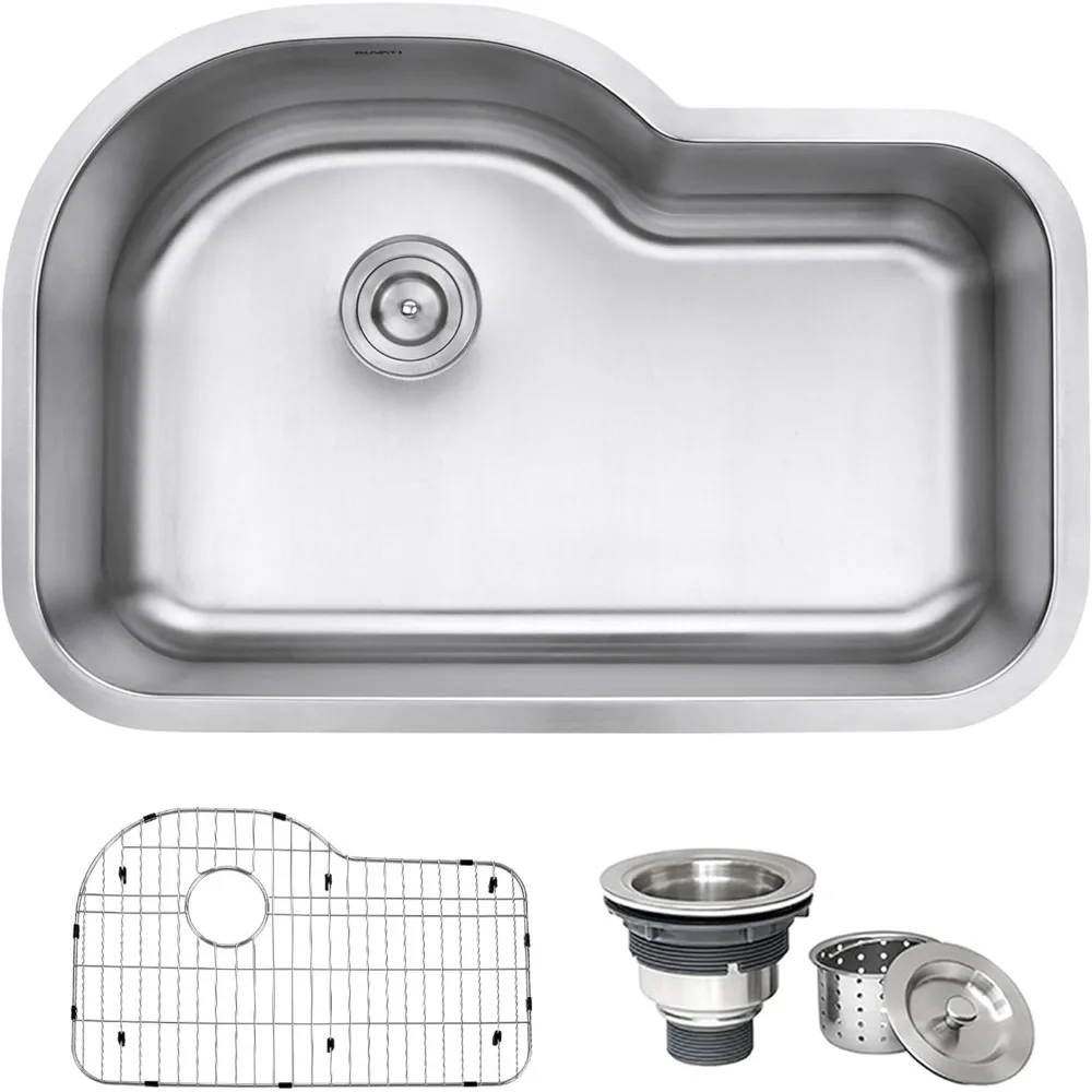 

RVM4700 Undermount 16 Gauge 31.5" Kitchen Sink Single Bowl,Easy to clean and long-lasting,31.5"D x 21.25"W x 9"H