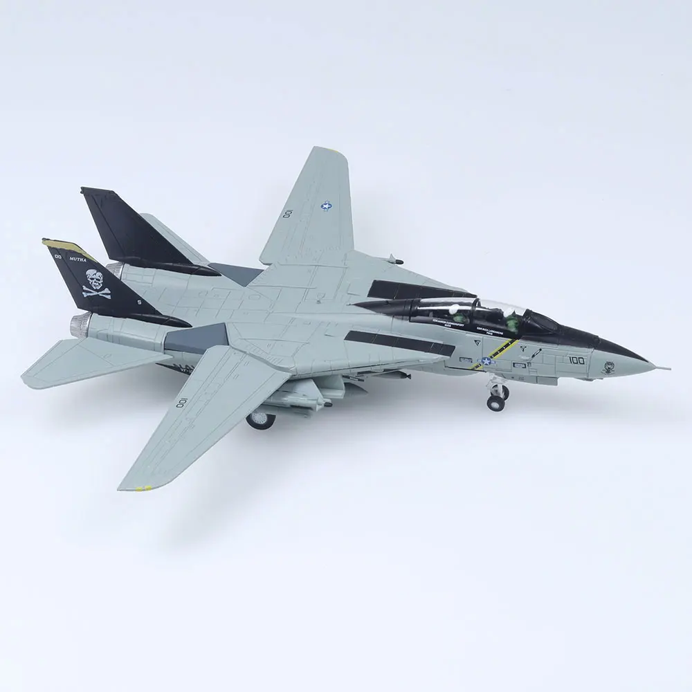 Modello pressofuso per aereo da combattimento Tomcat F-14 in scala 1/100 per regalo di base