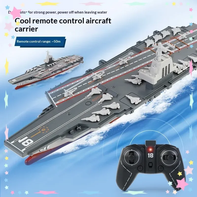 Aircraftcarrier 2.4G 1:1000 Scale High Speed 15KM/H Electric Remote Control Mini Simulation Ship Model Water Toy For Kids
