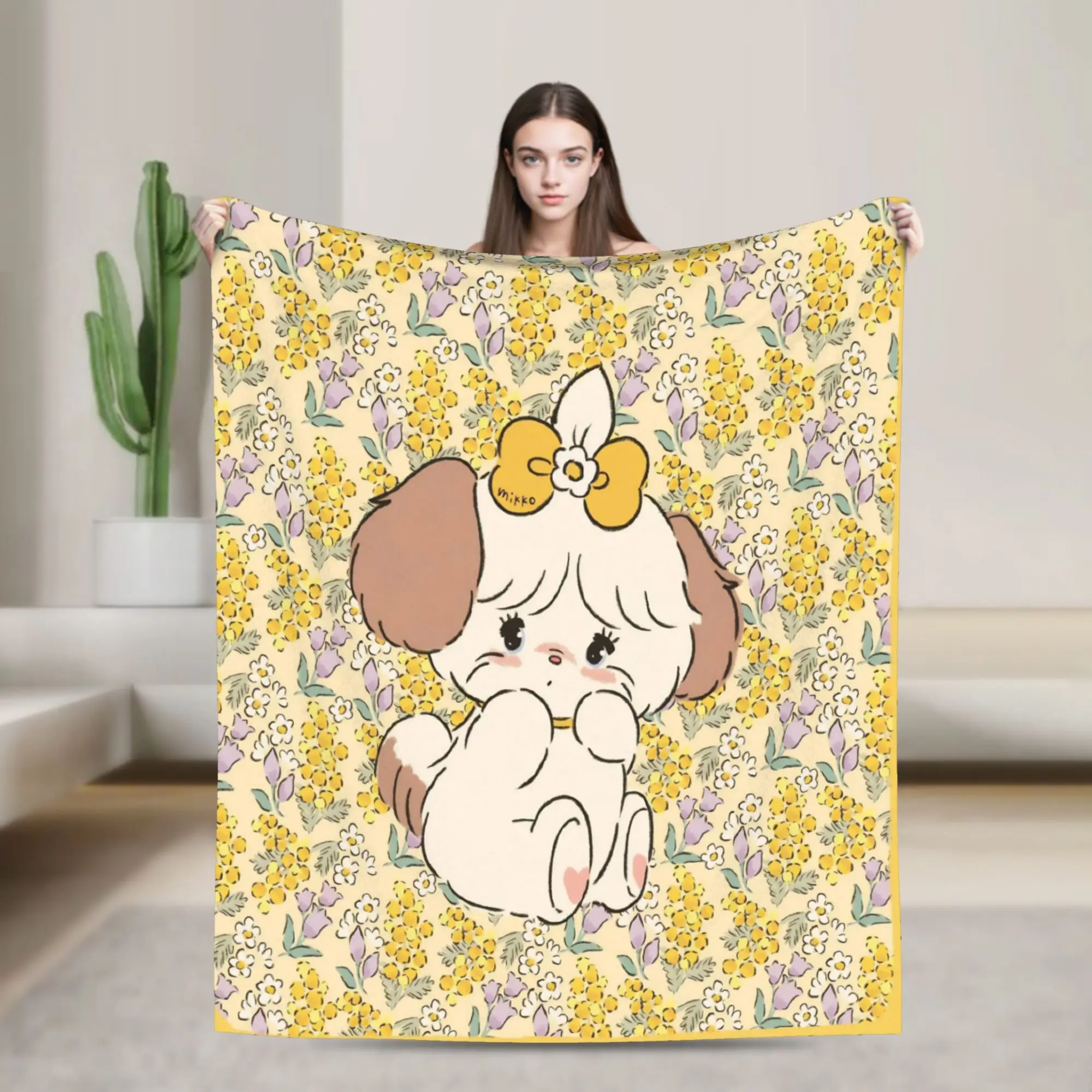 pink cartoon Mikko Mousse  Blanket Multiple Sizes Super Soft and Warm  Throw Blankets for Sofa Couch and Bed