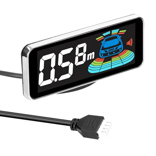 Imagen 2 del producto Sistema de radares de marcha atrás traseros, pantalla LCD, Sensor de estacionamiento de coche, detección de distancia, zumbador de advertencia de sonido, 4 Uds./8 Uds.