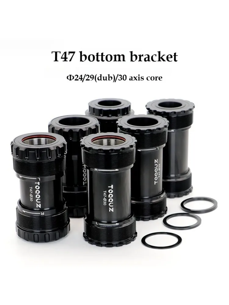 AliExpress NONE Ceramic Bearing T47 BB Thread Bottom Bracket 24mm 29mm 30mm Crankset DUB T47BB 68 73 79mm Shell Spline Axis MTB Road Bike