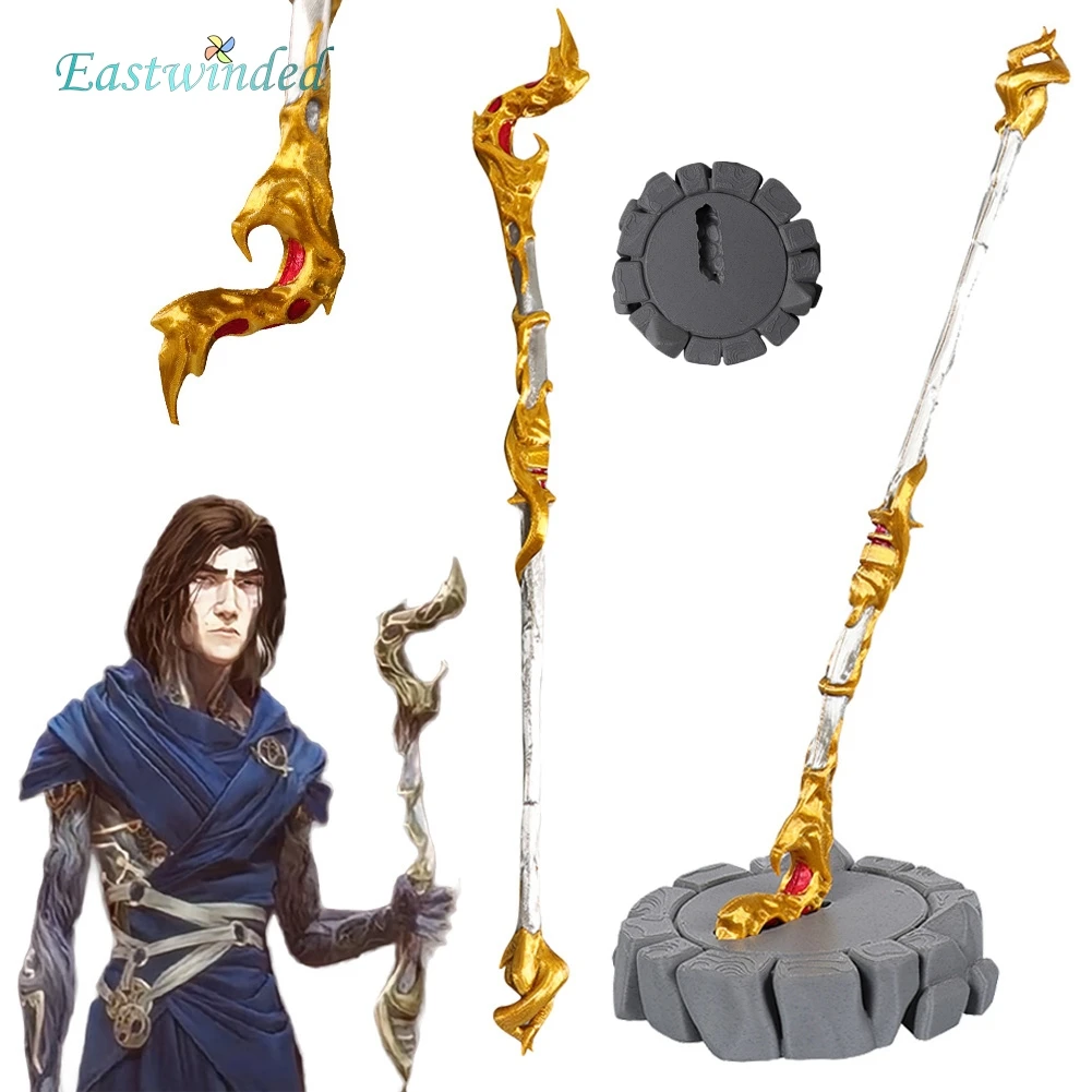 

Game LoL Viktor Cosplay Golden Staff Costume Accessories Arcane Roleplay Props with Base Display Collection Halloween Carnival