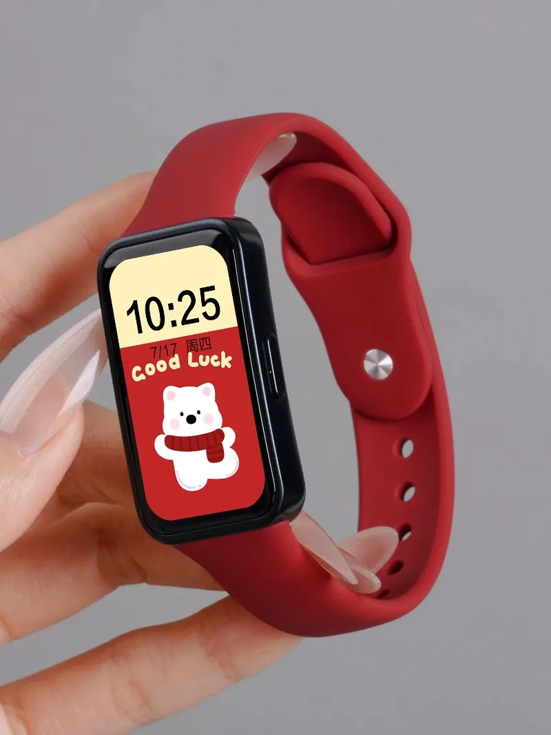 Weiches Silikonarmband für Huawei Band 11/11 Pro, offizielles, atmungsaktives, bequemes Sportarmband für Huawei Band 11, austauschbarer Gürtel