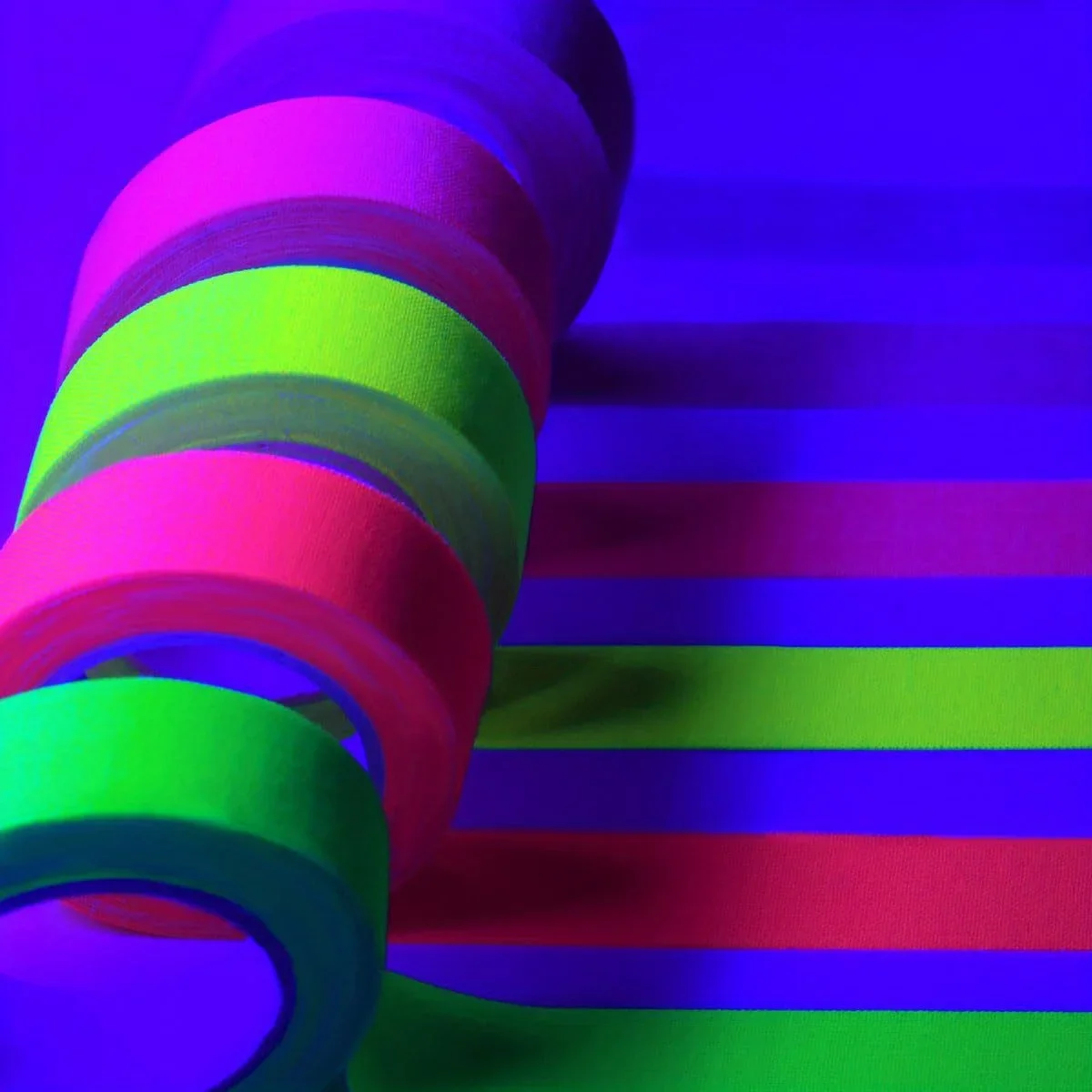 6pcs/set Gaffer Fluorescent Tape Self Adhesive Sticker Reactive Black Light Reactive Photography Home Decor DIY Crafts image 4