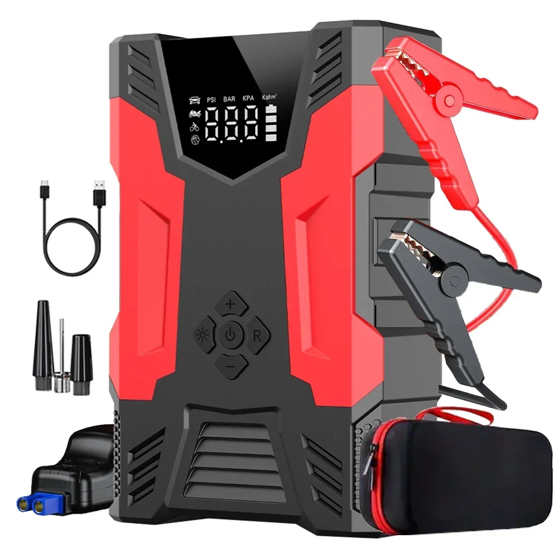 

Portable Car Jump Starter with 3000A Tire Inflator