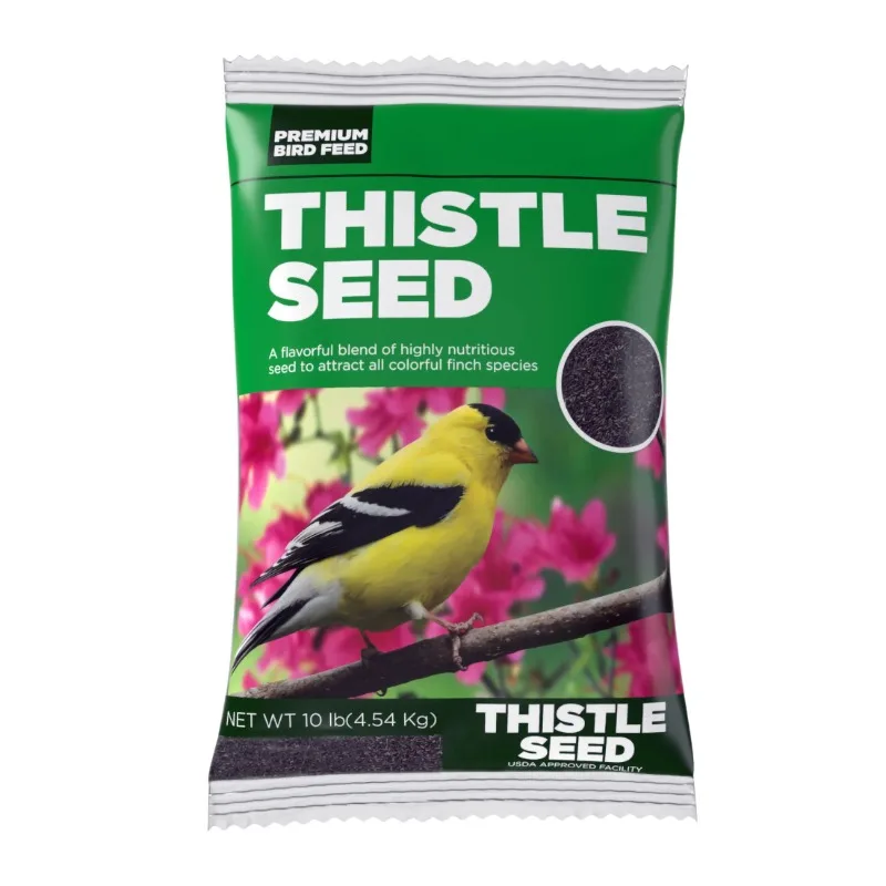

Premium Natural Sterilized Nyjer/Thistle Seeds Fresh and Sealed New 10 lb Bag for Wild Birds, 1 Pack