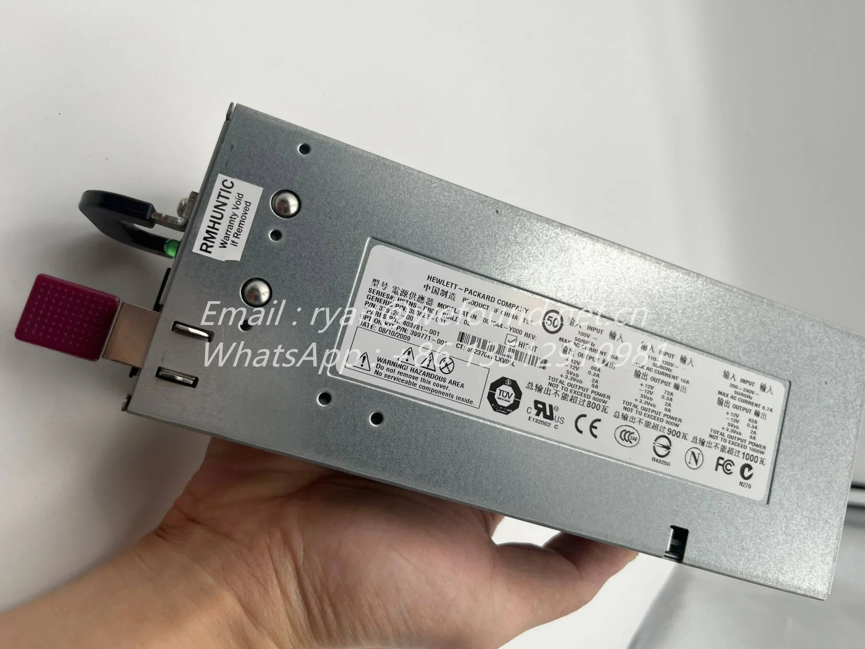 Fonte de alimentação para HP, 7001044-Y000, HSTNS-PR01, 1000W, 380622-001, 379124-001, 403781-001, 399770-001