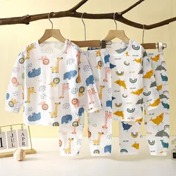 Conjunto de ropa de casa para niños y niñas, pijamas de manga larga, sección delgada, ropa de bebé, novedad de verano 2023