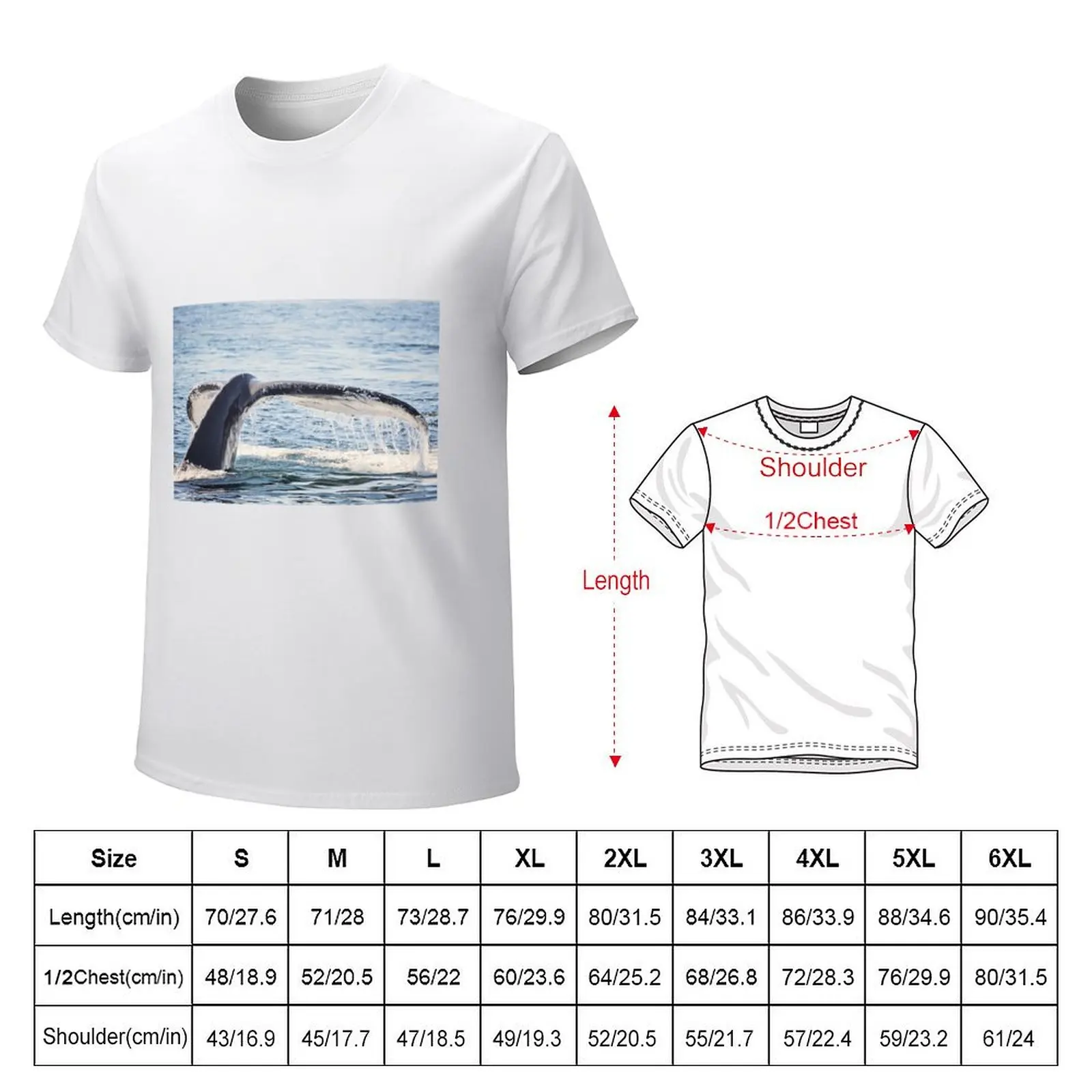 Humpback Whale Tail T-shirt hippie clothes sports fans animal prinfor boys funnys men clothings