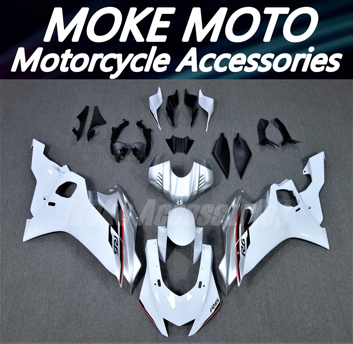 Fairings Kit Fit For Yzf R6 2017 2018 2019 2020 2021 2022 2023 Bodywork Set High Quality Abs Injection New Silver White