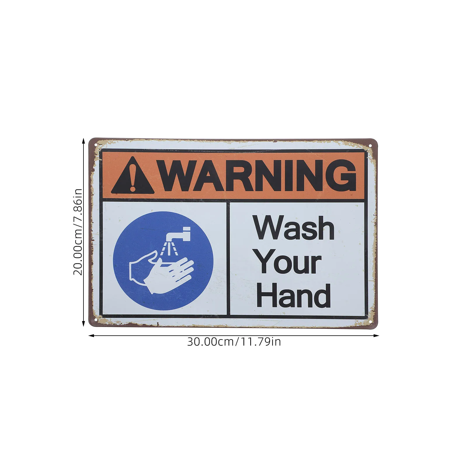 Wash Hands Sign Iron Warning Sign For Public Restroom Handwashing Reminder Sticker Durable Wash Hands Signs For Business Safety