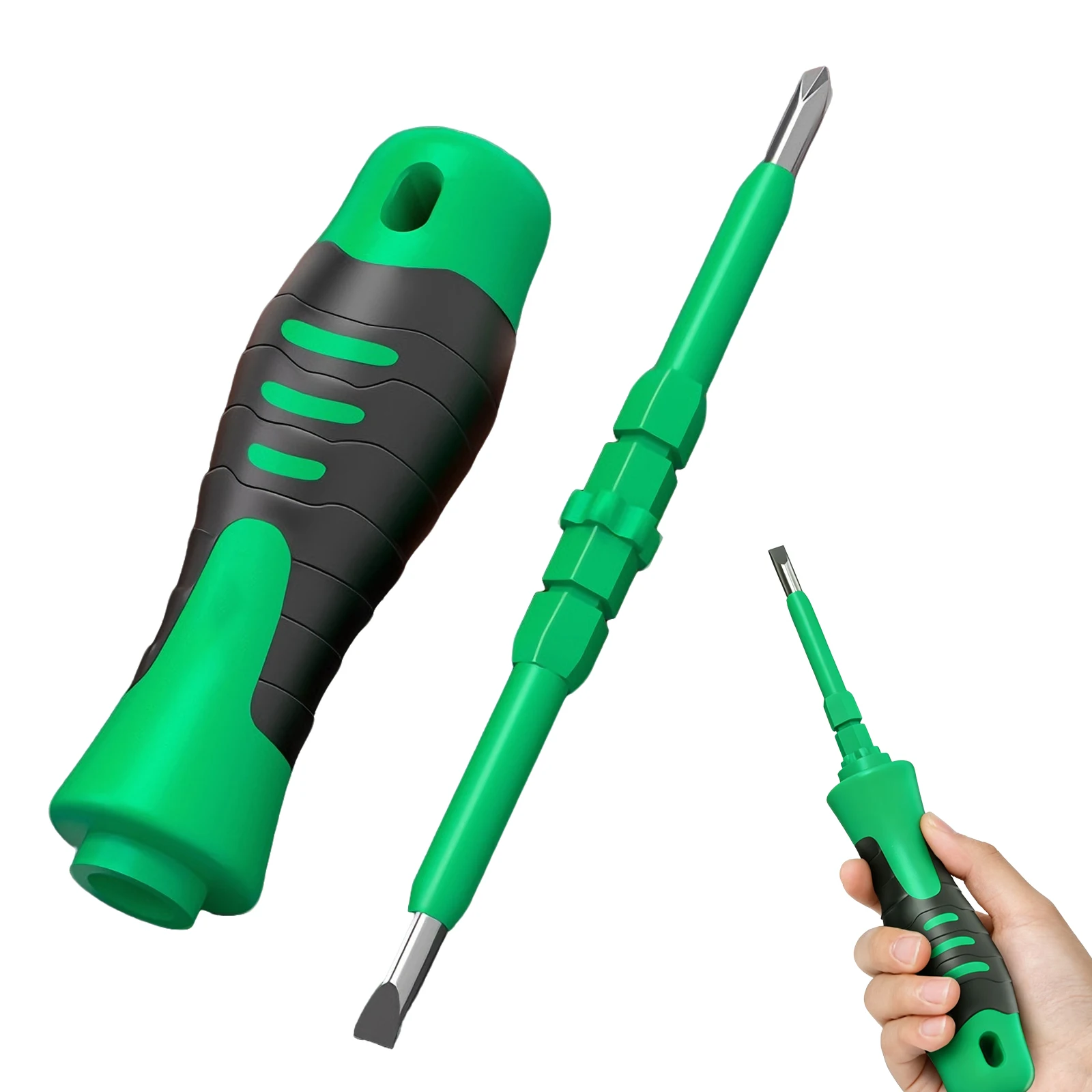 Dual Head Insulated Screwdriver Phillips Slotted Magnetic Bit High Voltage Anti-Electric Shock Hand Tool for Circuit Maintenance