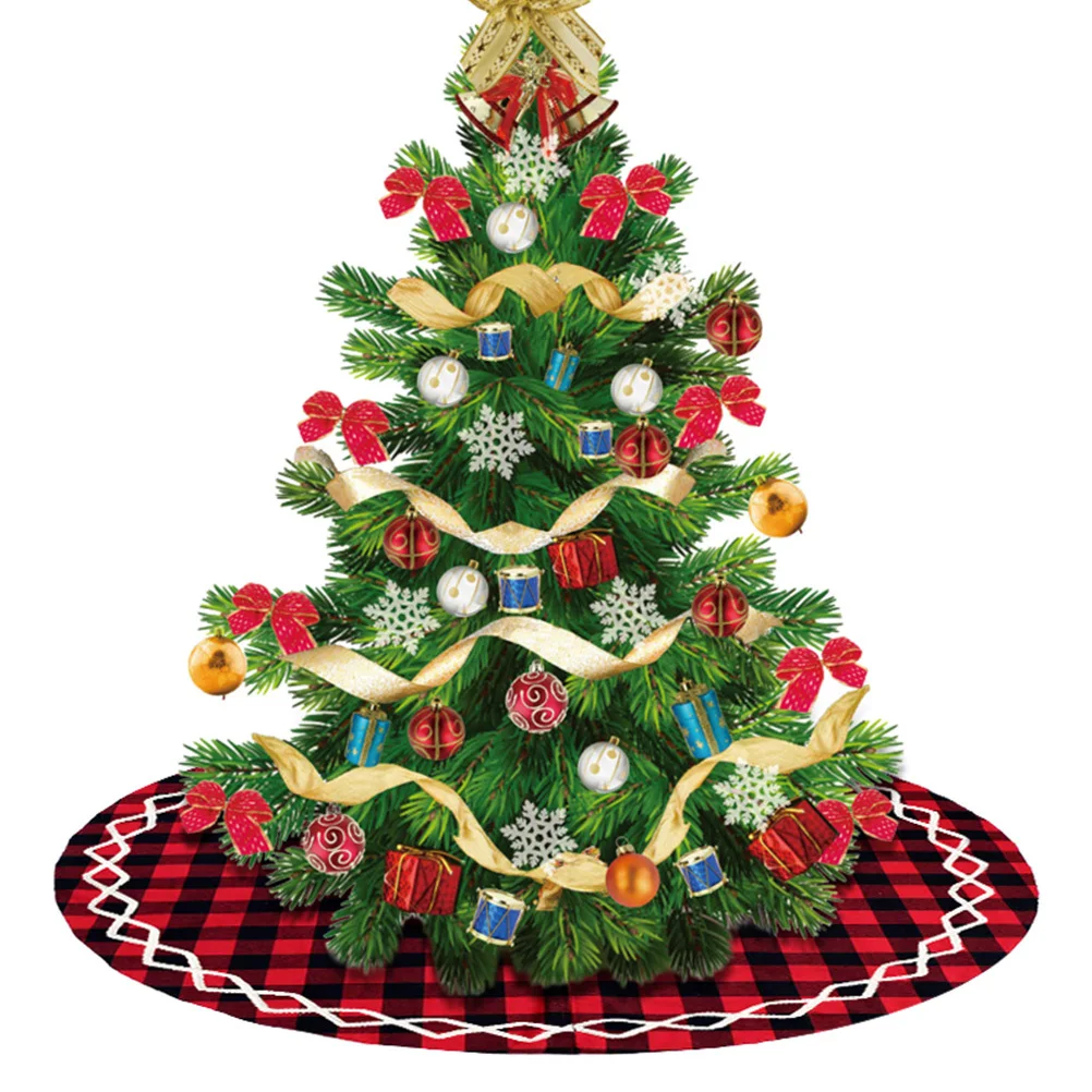 

1pc Christmas Tree Skirt Round Cloth Floor Decor For Indoor Outdoor Holiday Party Home Xmas Tree Accessory Festive Supplies