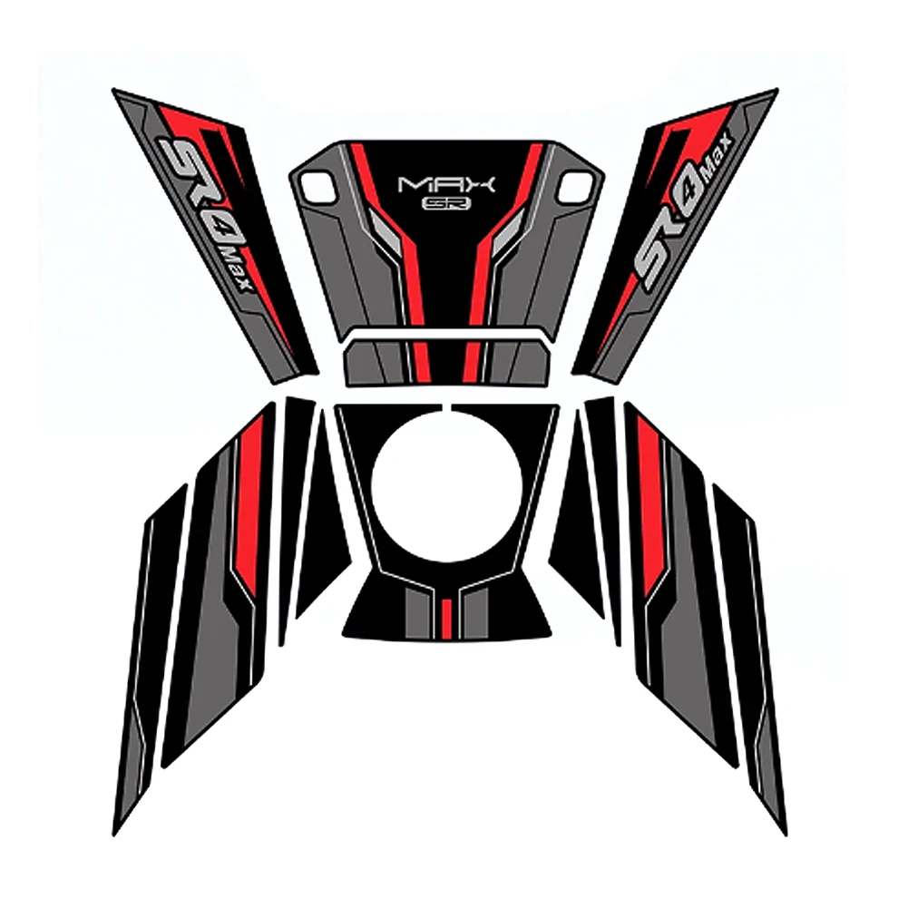 Motorcycle For LONCIN VOGE SR4 MAX 2022-2025 Fuel Tank Sticker Side Decal Protector Tank Pads Gas Knee Grip Traction Sticker
