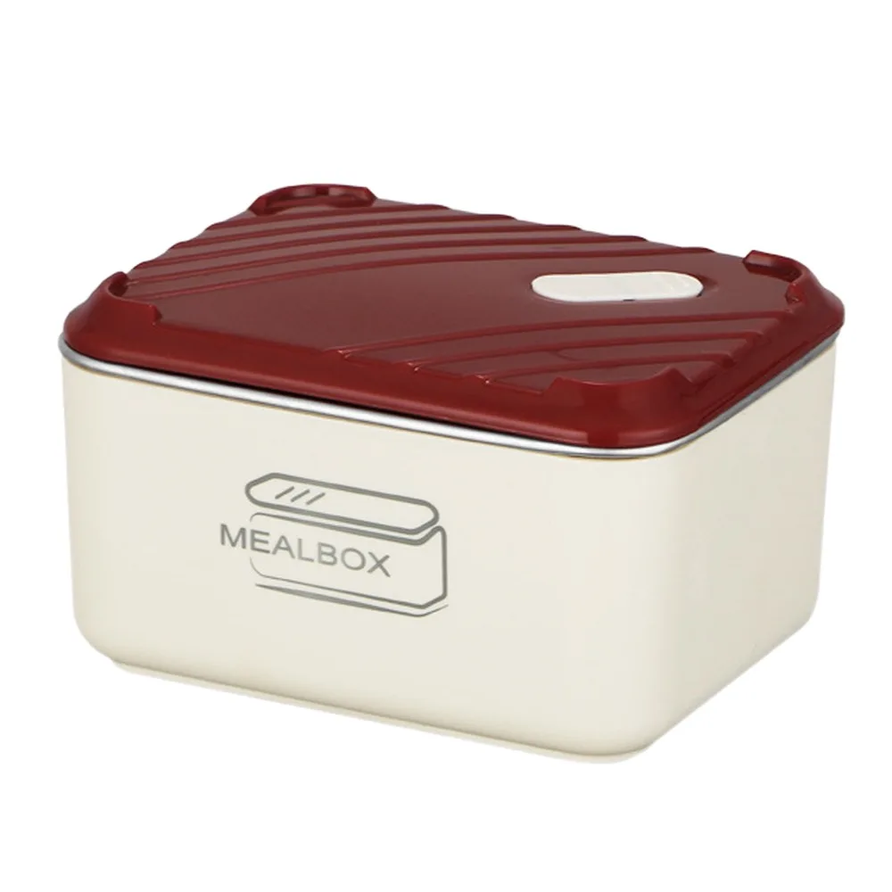 

304 Stainless Steel Heat Preservation Lunch Box Sealed Rectangle Bento Box Large Capacity Leak-proof Food Container Commuting