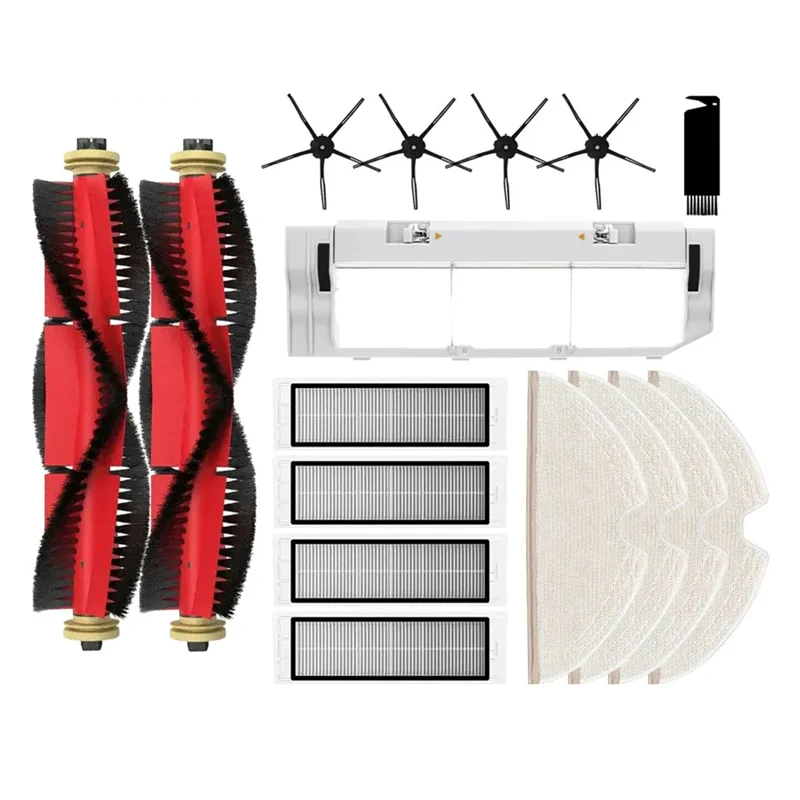 AT29 - Części zamienne do Roborock S5 Max, S6 Maxv, S4 Max, E2, E3, E4, E5, Xiaomi 1S, SDJQR01RR: szczotka główna, szczotka boczna, filtr, mop do robota odkurzającego