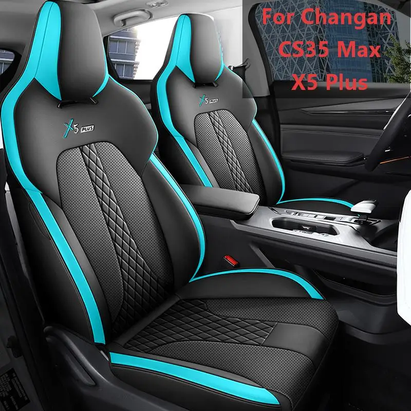 5‑Seat PU Leather Full Surround Car Seat Covers Cushion Protector Fit for Changan CS35 Max X5 Plus Auto Interior Accessories