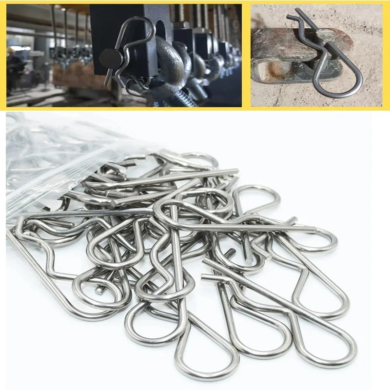 304 Stainless Steel RC Body Clip B-type R-type Cotter Pin Wave Circlip Card Hairpin  Car Truck Buggy Shell Pins Set Lock Cotter