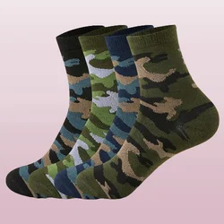 Calcetines cortos de camuflaje para hombre, medias informales cómodas y transpirables, color verde militar, primavera y otoño, 2024 pares, novedad de 6/12