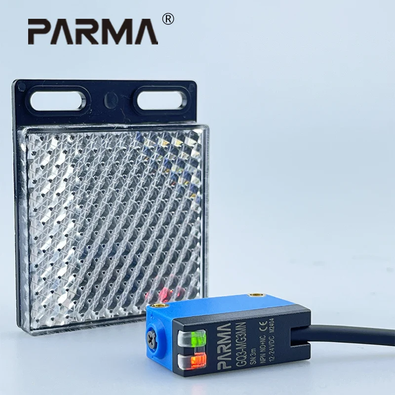 PARMA The detection range of diffuse reflectance mirror reflection square photoelectric sensor R61 is 3m, GQ3-MG3MN