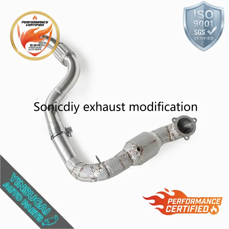 Cuski High Flow Heat Insulated Catted Downpipe For Mercedes B180 B200 W246 M270 1.6T 2012-2015 SS304 Perfect Fit view 6