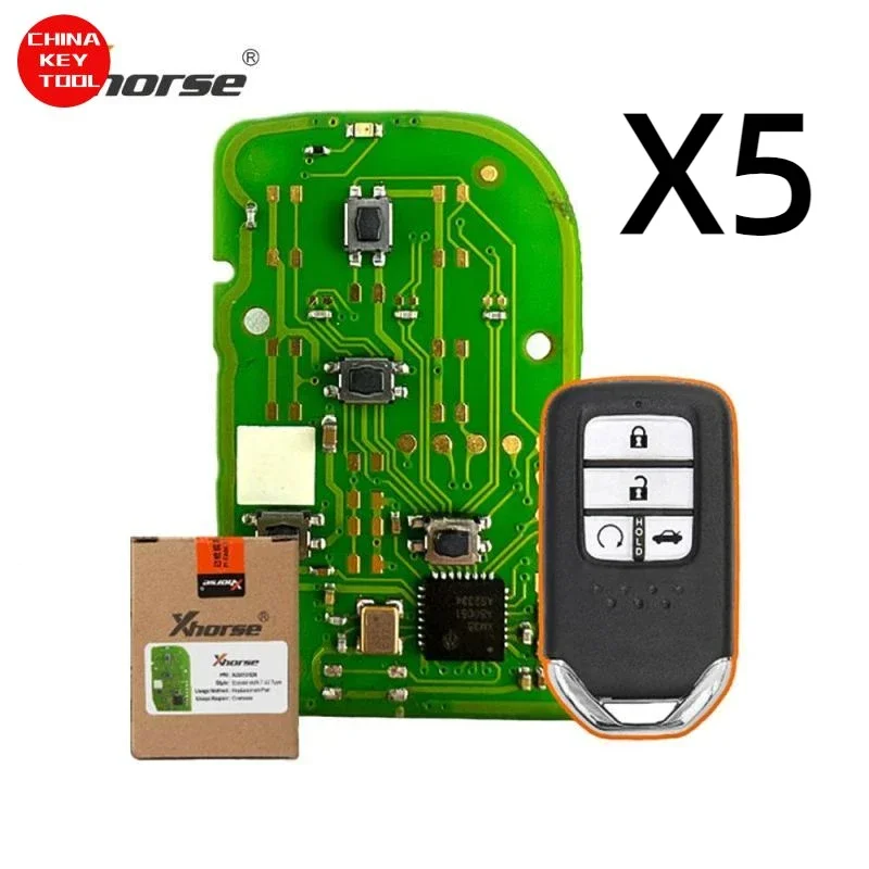 5PCS Xhorse Honda Universal Smart Remote Key PCB 2 Buttons XZBT51EN without key case