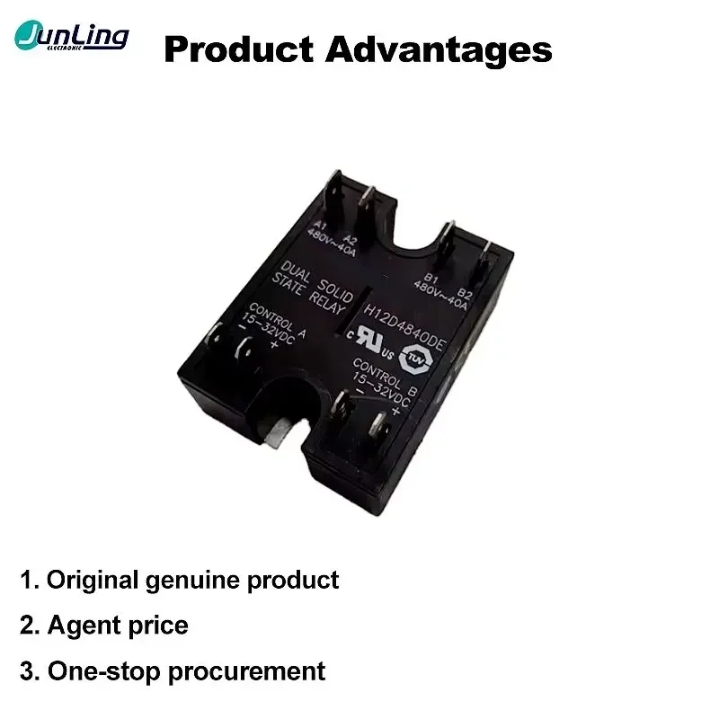 for H12D4840DE Solid State Relay 40A 15-32V DC Control 480V AC Output High Current Industrial Automation Contactor Heater