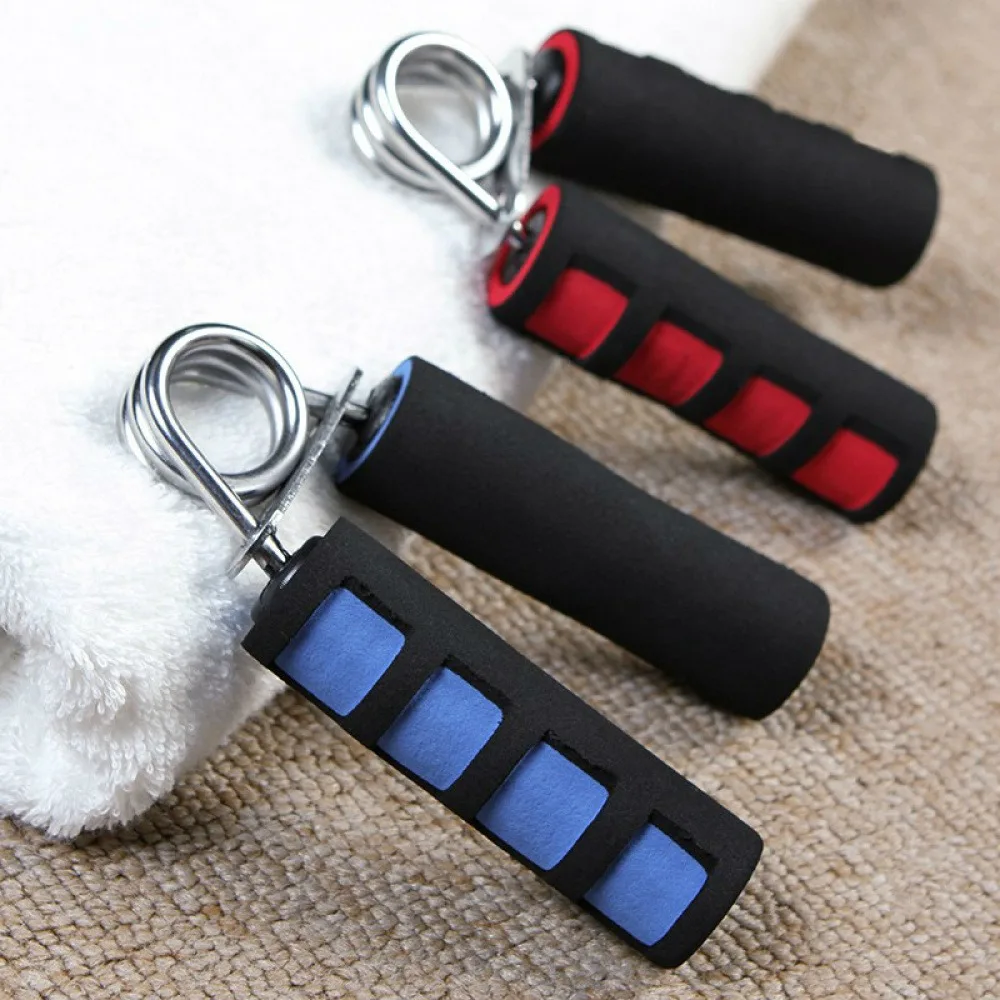 2 Pack Foam Hand Grip Strengthener, Spring Resistance Hand Gripper with Non-Slip Soft Sponge Handle, Portable Forearm Wrist Exerciser for Gym Workout Hand Rehabilitation Stress Relief Gift