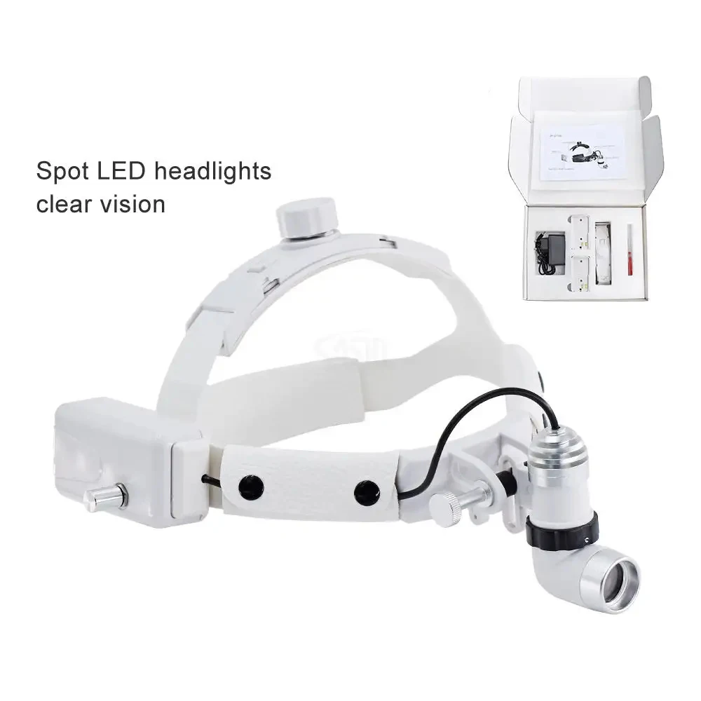 

5W Dental LED Head Light Lamp for Binocular Loupes Brightness Spot Adjustable Dental Lab Headlamp Surgical Headlight