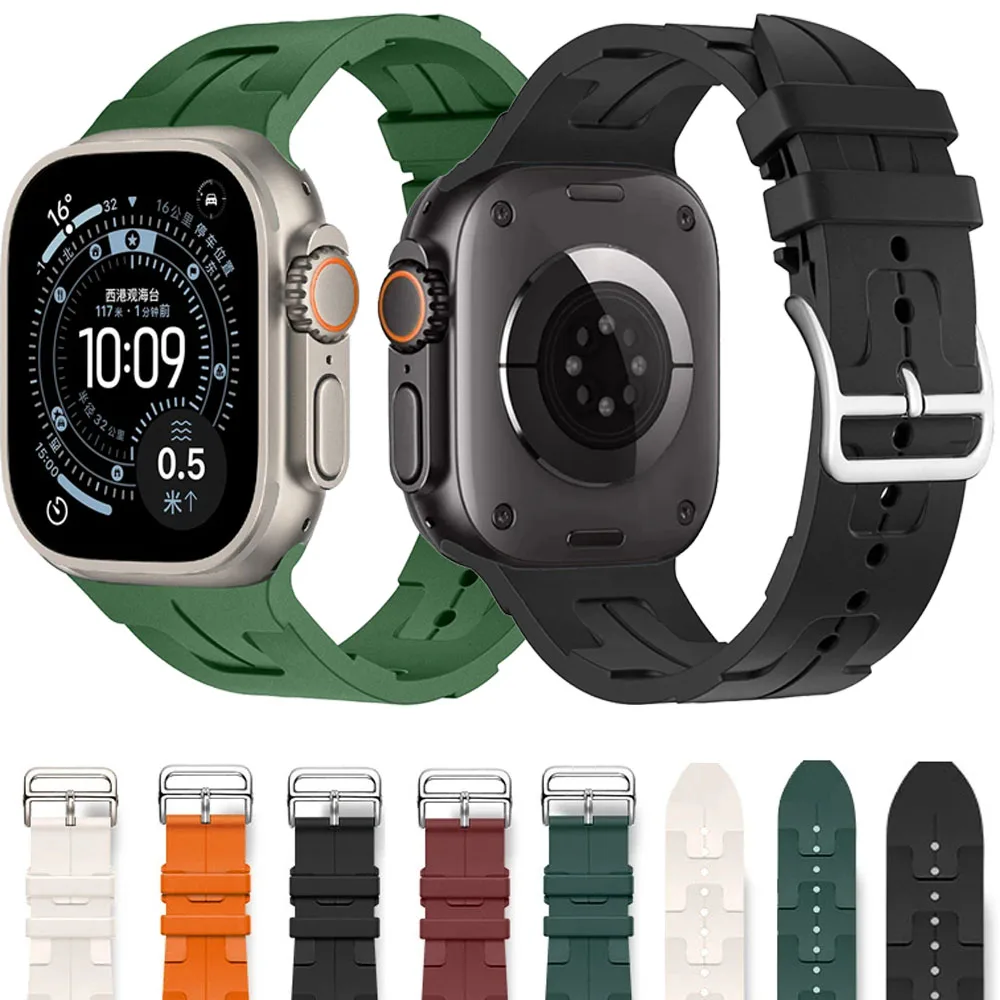 Silikonarmband für Apple Watch Ultra 3 2 49mm Series 11 10 46mm 42mm Sportarmband iWatch 9 8 7 6 5/SE3 45/44/41/40mm