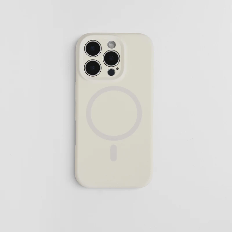 Magnetyczne, jednokolorowe etui z płynnego silikonu do telefonu iPhone 18, 17 Pro Max, 16, 15, 17 Pro, 14, 13, kompatybilne z MagSafe, umożliwiające bezprzewodowe ładowanie. — zdjęcie produktu 4