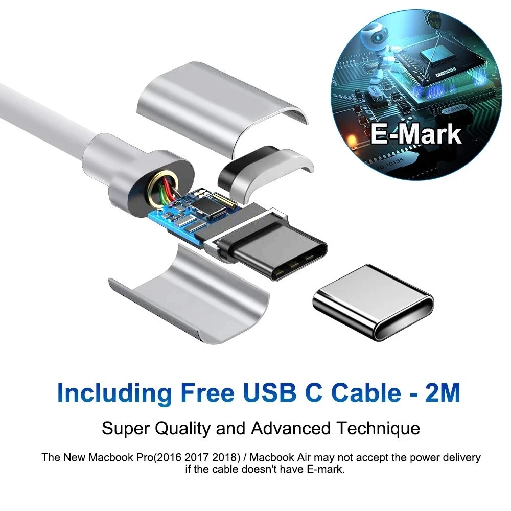 30w 61w 87w 96w 100w 118w pd USB-C notebook laptops adaptador de energia tipo-c carregador rápido para macbook pro 12 polegadas 13 polegadas barra de toque