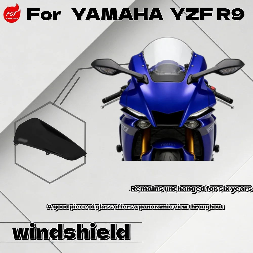 

Fit Y amaha YZF R9 Raised Racing Windscreen High Aerodynamic Front Wind Deflector Fairing Parts