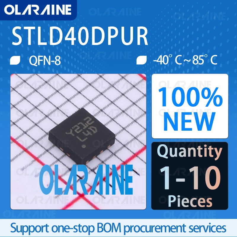 

1/5/10Pcs STLD40DPUR QFN-8 100%New LED Lighting Drivers 1 Output 20 mA 3 V 5.5 V IC chip circuit controller Original olaraine