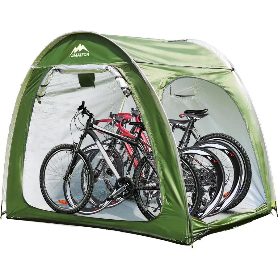 

Outdoor Bike Covers Storage Shed Tent210D Oxford Thick Waterproof Fabric Outdoor Aluminum Alloy Bracket Bicycle Storage shed Ne