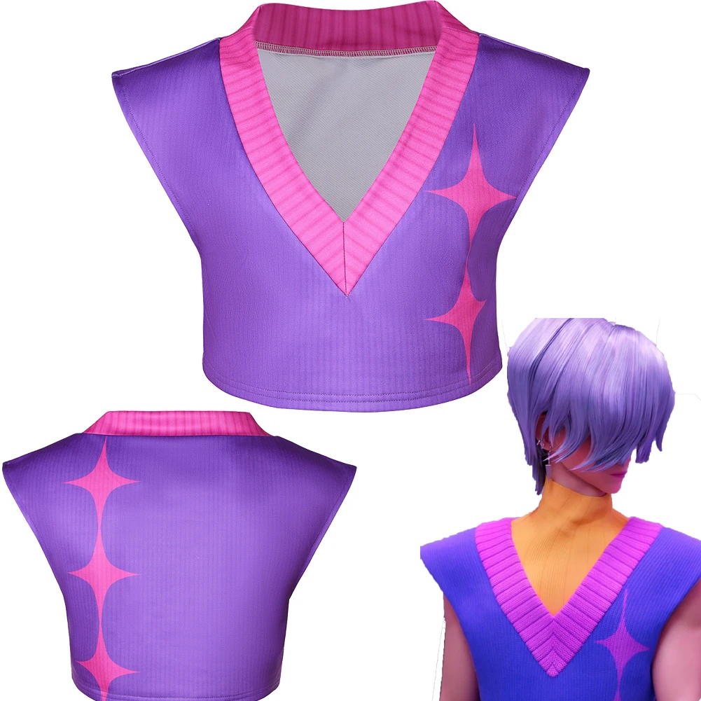 

2025 Cartoon Demon Hunter of KPop Cosplay Mystery Vest Men Clothes Party Disguise Outfits Suits Roleplay Halloween Carnival