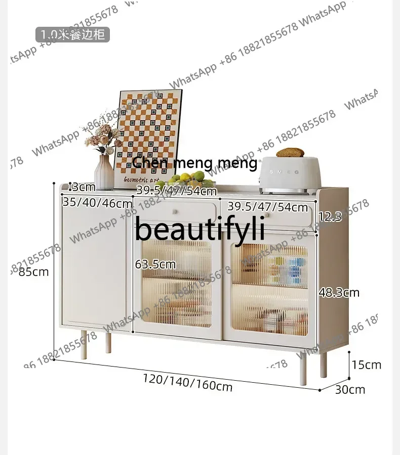 B7304 ss روك مجلس خزانة جانبية غرفة المعيشة خزانة الحائط المتكاملة فائقة الضيقة الحد الأدنى خزانة المنزل المطبخTe #6