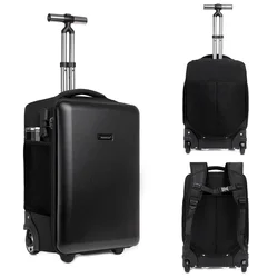 19-inch grote capaciteit harde schaal zakelijke rugzak trolley tas reiskoffer rolbagage multifunctionele instaptas