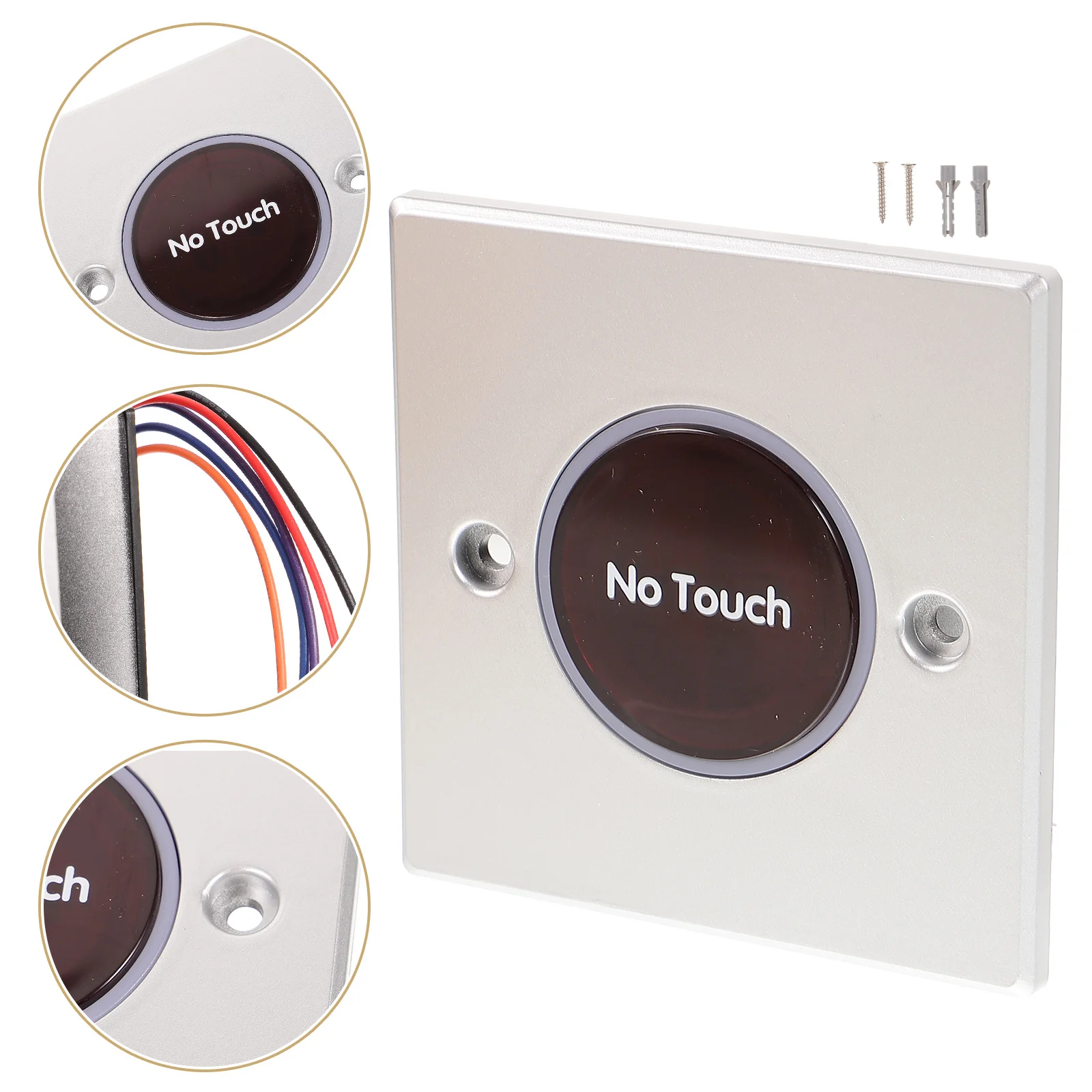 

Infrared Sensor Exit Button Replacement Contactless Door Release Wall Plate For Access Control System No Touch Exit Button