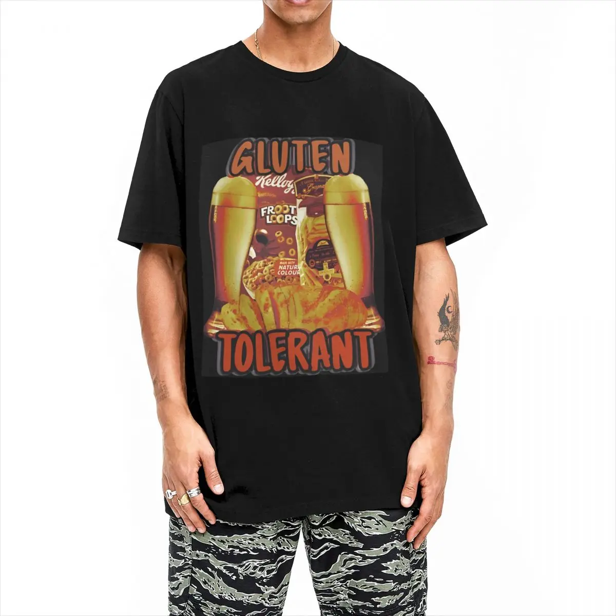 Men Women's T Shirt Gluten Tolerant Foodie Beer Lover Bread Wheat T Shirts Hip Hop Summer Tees Aesthetic Casual Pure Cotton Tops