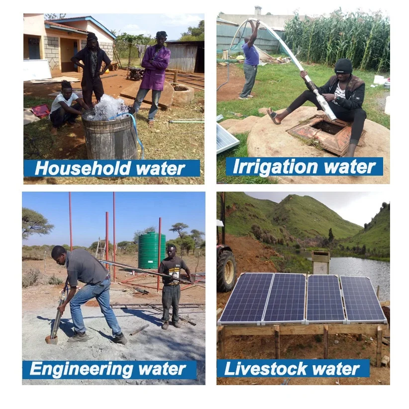 تيار متردد تيار متردد 150 متر مضخة مياه الآبار العميقة بالطاقة الشمسية 10 حصان مضخة مياه غاطسة #5