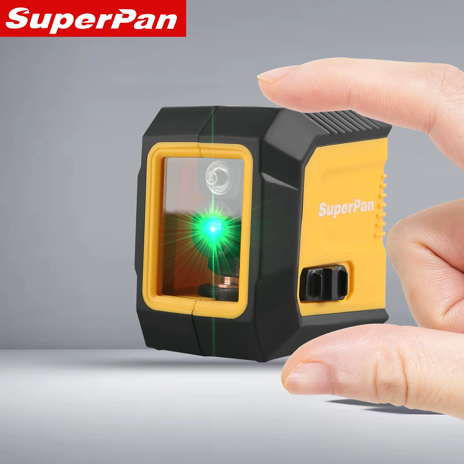 

Мини-лазерный уровень Superpan: компактный, зеленый, 2 линии (горизонтальная и вертикальная), высокоточный, с автоматическим выравниванием