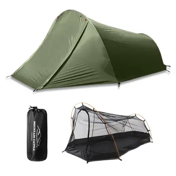 Tenda da campeggio per 2 persone, tenda da esterno per campeggio, ciclismo, escursionismo, montagna, spiaggia, resistente all'acqua, materiale Oxford 210D 10 best sales tenda multicam - №9