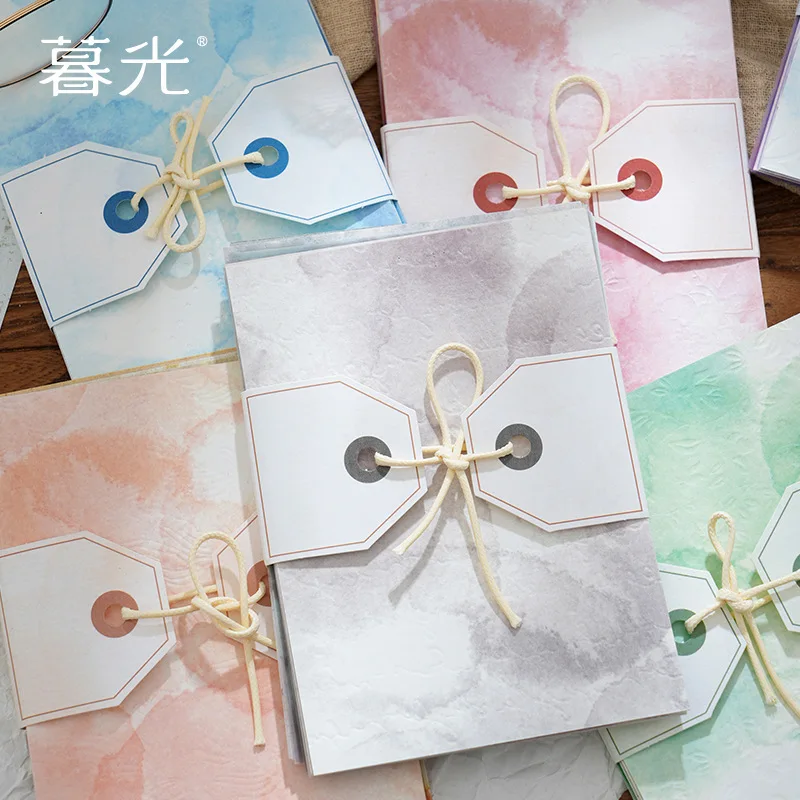 40pcs Tear‑Able Multi‑Material Blur Dyed Background Paper Water‑Wash Effect Decor Scrapbook Paper Planner DIY Crafts Supplies