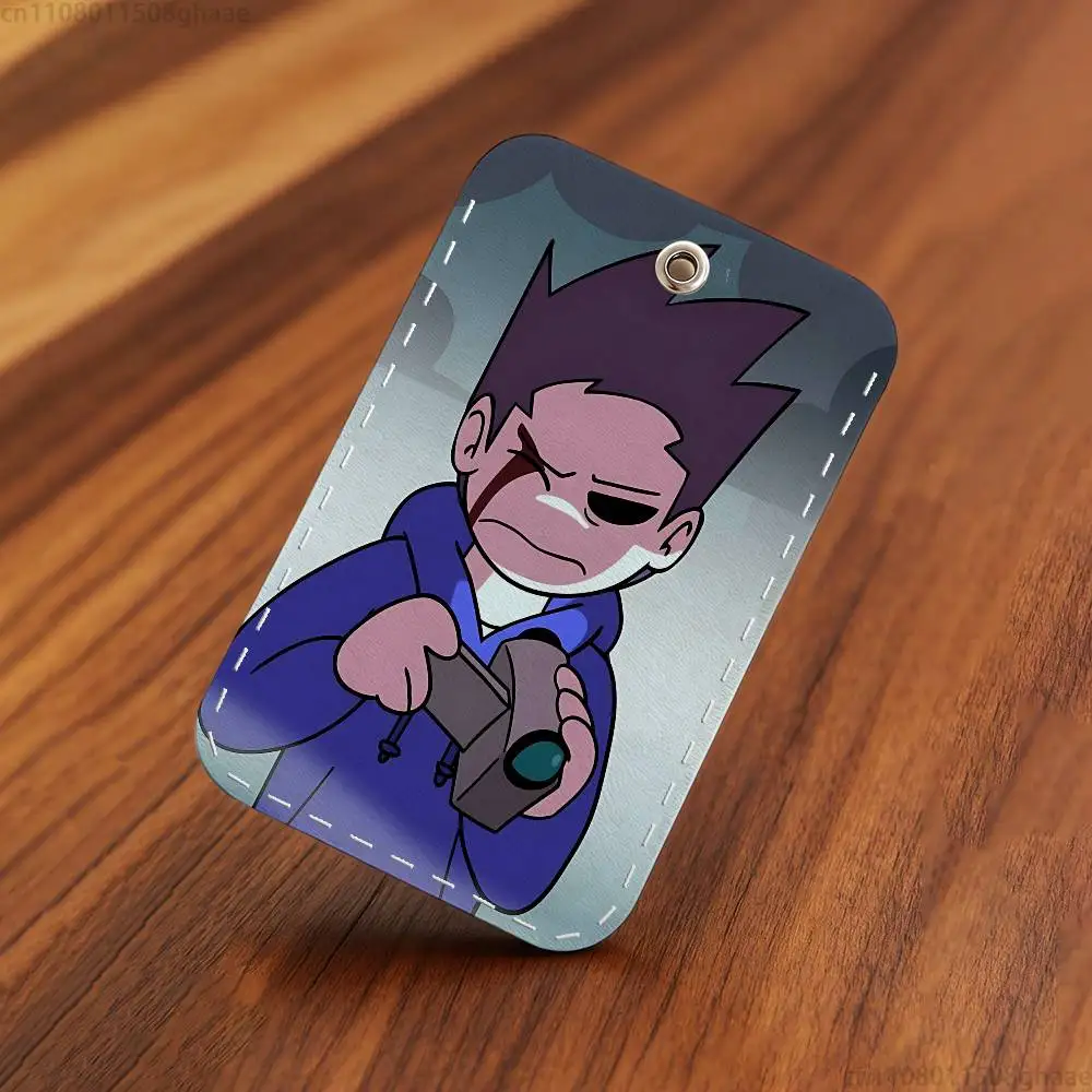 พวงกุญแจอะนิเมะ Eddsworld Tom สำหรับใส่บัตรธนาคาร บัตรทำงาน บัตรนักเรียน ซองใส่บัตร ป้องกันบัตร บัตรโดยสาร