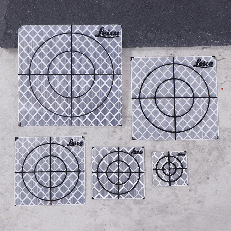 10Pcs 20 30 40 50 60mm Total Station Reflector Sheet For Total Station Survey Geography White Target Sheet Reflective Sticker