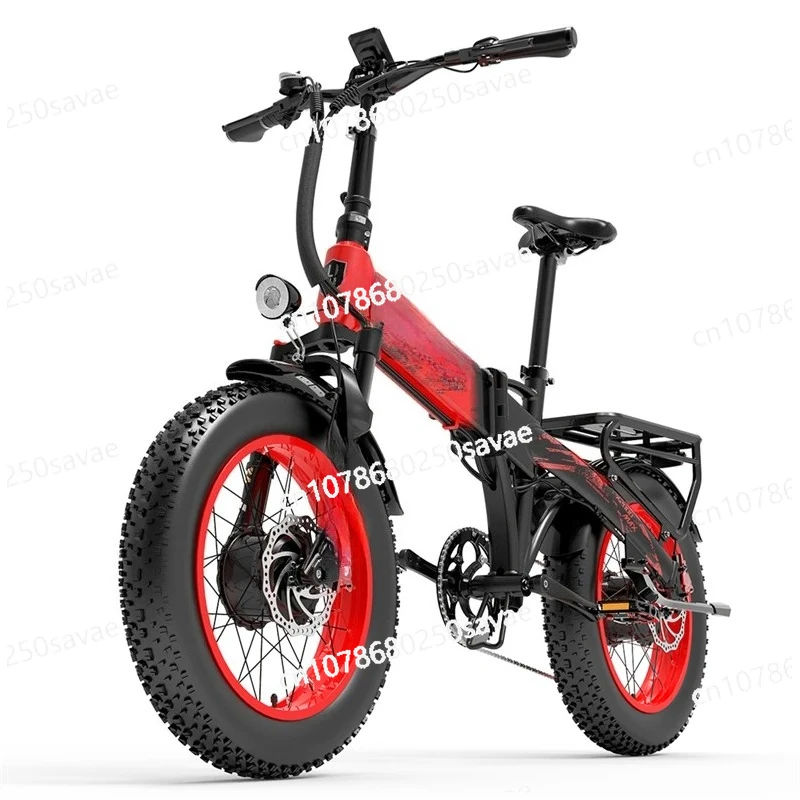 

48V20Ah Fat Tire City Commuter Вездеходный электрический велосипед для кемпинга с двойным двигателем 20-дюймовый складной электрический велосипед